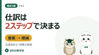 【簿記3級 #02】仕訳のルール｜勘定科目と「増えたらどっち」