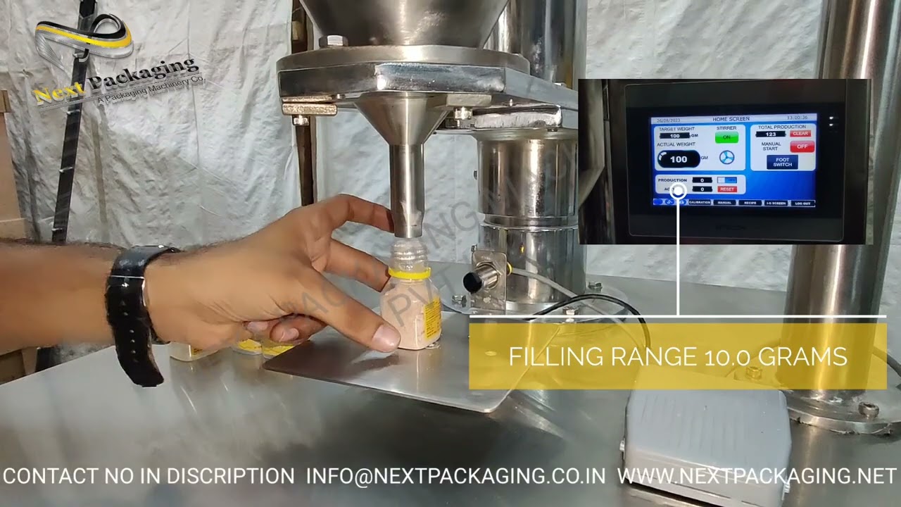 Best semi auto servo auger filling machine for filling 1 grm to 1000gm | Fine Powder filling machine
