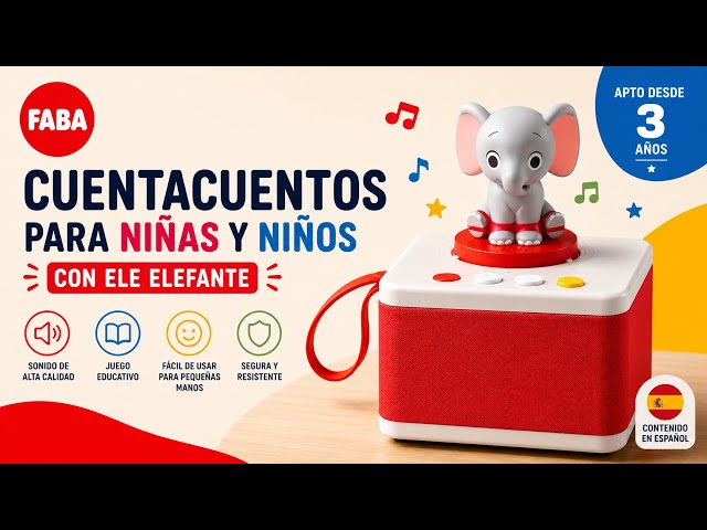 Vídeo relacionado con FABA - Cuentacuentos para Niñas y Niños, Altavoz con el Personaje Sonoro ELE el Elefante, Juego Educativo, Contenido EN ESPAÑOL Apto Desde 3 años