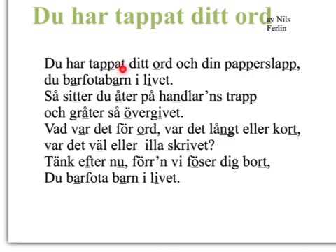 Sfi Sandviken - uttal - dikt