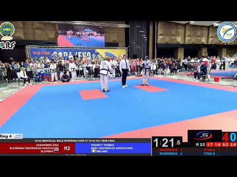 Ziga Zagoranski SLO VS Thomas Fogarty IRE ITF Taekwondo european championship 2025 sparring -63kg