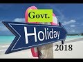 Govt Holiday 2018 Of West Bengal