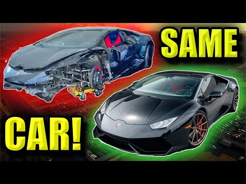 BADLY WRECKED Lamborghini Huracan Rebuild In Under 25 Min!