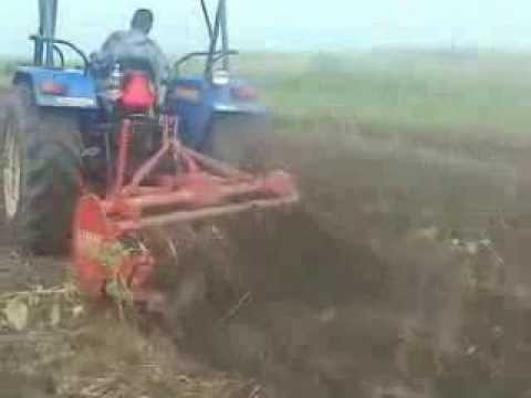 Showing working process of disc plough