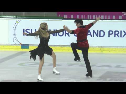 ISU 2014 Jr Grand Prix Ljubljana Free Dance Holly MOORE / Daniel KLABER USA