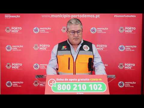 Comunicado Presidente da Câmara Municipal de Porto de Mós - COVID-19 - 31-05-2020