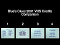 Blue's Clues 2001 VHS Credits Comparison