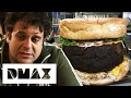 Adam Attempts To Eat A 190 LB Burger That Weights Nearly The Same As Him! | Man V Food
