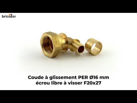 Coude PER à glissement avec écrou libre femelle à visser BRICOZOR