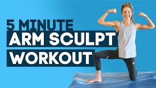 5 Min Arm Sculpt Workout | Tone Your Lean & Sculpted Arm Muscles (REAL QUICK!)