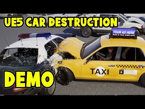 Unreal Engine 5 - Destructible Vehicles (Matrix Awakens Demo)