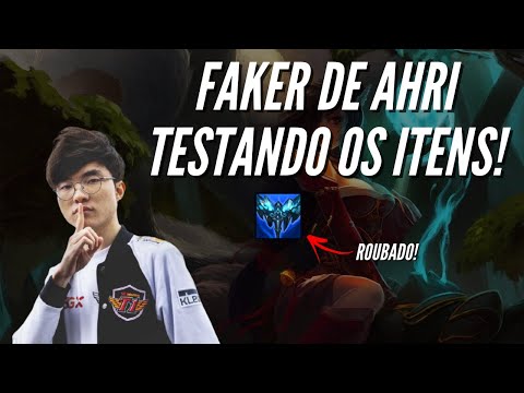 FAKER TESTANDO OS NOVOS ITENS DA AHRI! SOLOQ KR!