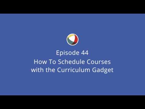 Quick Tip 44 - How to Schedule Lessons with the Curriculum Gadget