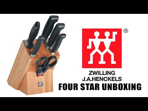 Zwilling J.A. Henckels Four Star Vier Sterne Block set, 6 pcs unboxing
