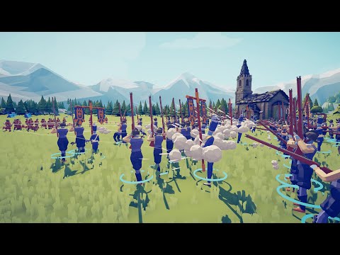 Musketeer Battle Line vs 100 Cheapest Units All Factions - TABS | Totally Accurate Battle Simulator