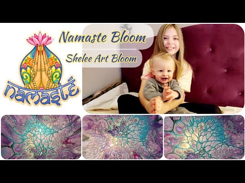 #32-  Namaste Bloom💜Shelee Art Bloom/Acrylic Pouring/Fluid Art #sheleeartbloom #colourarteblooms