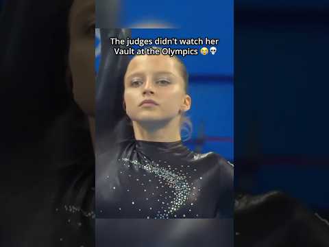 She was on track to win a medal too😭 is this fair?🤔 #gymnastics #judge #zero #vault #olympics