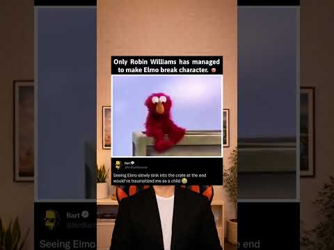 Only Robin Williams has managed to make Elmo break character
