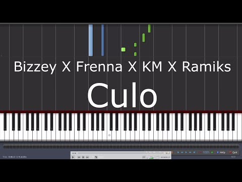Bizzey x Frenna x KM x Ramiks - Culo - Piano Tutorial Synthesia