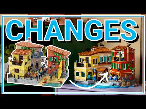LEGO Italian Riviera: every major change from the fan design