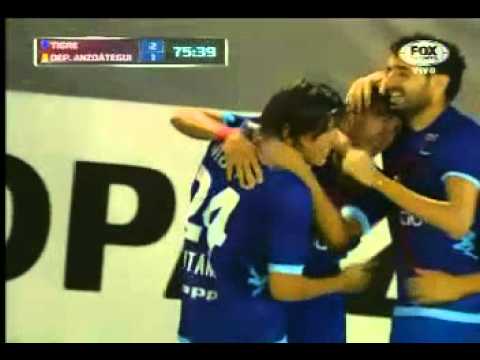 Gol de Leandro Leguizamon (Tig) - Tigre 2 - Dep Anzoategui 1 - Copa Libertadores 2013