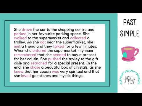 Past Simple Regular and Irregular Verbs - Daily Routine story in Past Tense