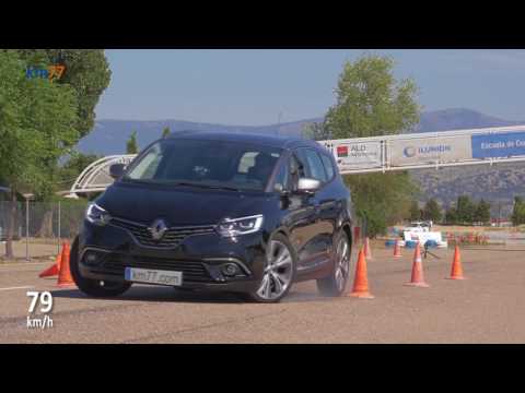 Renault Grand Scénic 2017 – Maniobra de esquiva (moose test) y eslalon | km77.com