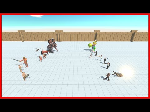 ANCIENT HUMAN WITH GORO THE GIANT VS FACTIONS - ANIMAL REVOLT BATTLE SIMULATOR