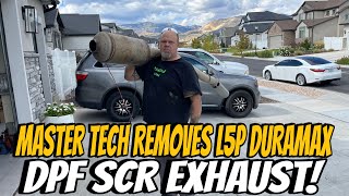 Master Tech Shows You How To Remove Your Exhuast (DPF SCR) On 2020+ Chevy And GMC HD L5P Duramax