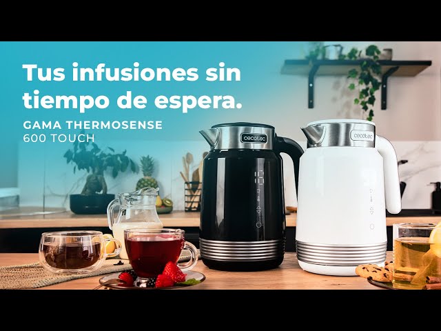 Vídeo relacionado con Cecotec Hervidor de Agua Eléctrico de 1,7 Litros con Pantalla Táctil Thermosense 500 Touch. 2200W, Interior de Acero Inoxidable, 5 Niveles de Temperatura, Apagado Automático, Negro