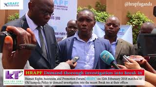 Human Rights workers Camp at Old Kampala police