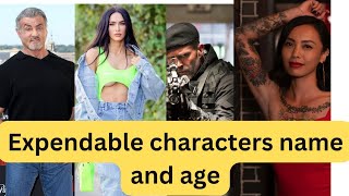 Expendable 4 characters real name with age | Sylvester stallone | Jason Statham| Megan fox | 50 Cent