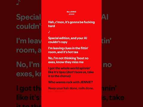 like JENNIE - JENNIE (Lyrics)