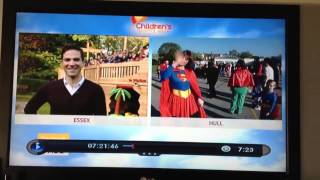 LIVE TV FAIL.Daybreak Katy Fawcett fail as she slaps a kid in the face.Superhero Superman