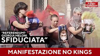 La rabbia al corteo No Kings di Roma: "Il referendum ha sfiduciato Meloni"