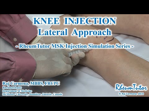 KNEE ASPIRATION / INJECTION - LATERAL APPROACH: Step-By-Step Teaching Simulation