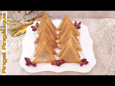 , title : 'Samsa aux amandes, Gâteau au miel algérien à la feuille de dioul  صامصة بالديول'