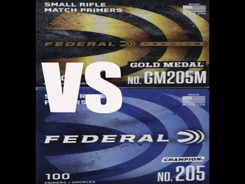 Federal Small Rifle Primers Comparison ( 205 and GM205M )