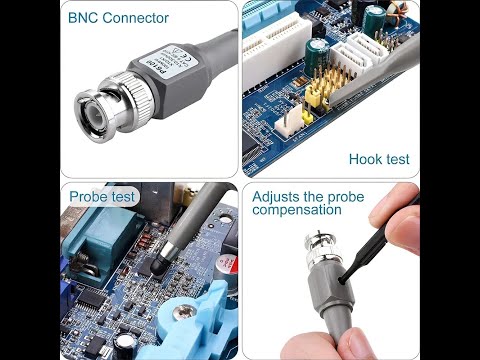 2pcs P6100 BNC Oscilloscope Probe Kit 100MHz 1X 10X Mayitr High Precision Scope Analyzer Alligator