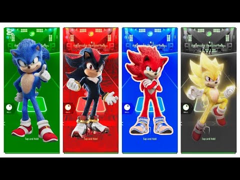 SONIC vs SHADOW vs KNUCKLES vs SUPER SONIC ⚡💥 | Tiles Hop Battle