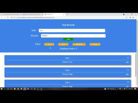 Task Record System In Javascript With Source Code Source Code Projects