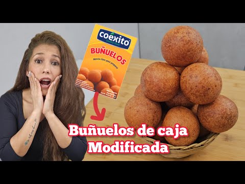 Cómo preparar BUÑUELOS de CAJA MODIFICADA/fácil y DELICIOSOS 🇨🇴