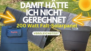 Damit hätte ich nicht gerechnet - 200 Watt Faltbares Solarpanel Vergleichstest