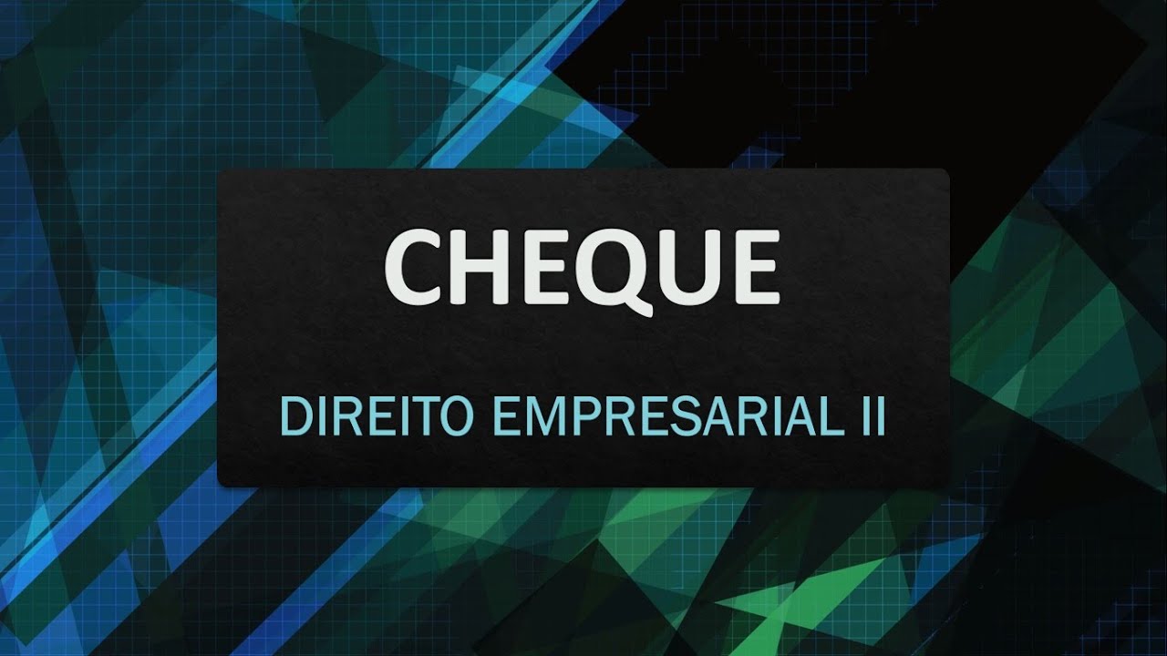 CHEQUE - PARTE 1/2