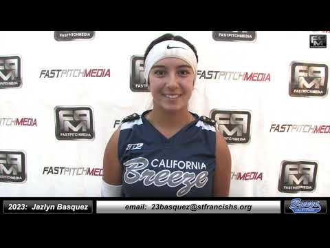 2023 Jazlyn Izabella Basquez 3.5 GPA - Athletic Middle Infielder Softball Skills Video - Ca Breeze