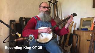 Video thumbnail for Oldtime banjo Comparison Goldtone vs Recording King vs Gold Star by justecordes