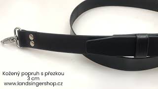 Kožený popruh s přezkou 3 cm - polotovar