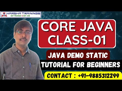 Core Java Class 01 Java Demo Static Java Training Java Tutorial For Beginners Corejava