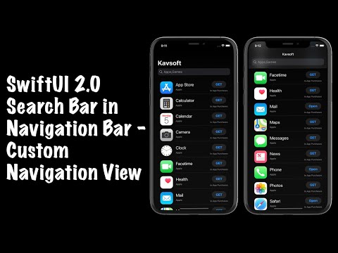 SwiftUI 2.0 Search Bar In Navigation Bar - Custom Navigation View - SwiftUI Tutorials