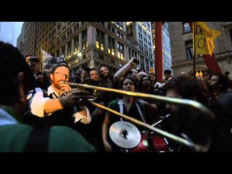 Raw Footage: Occupy Wall Street protesters stand in solidari